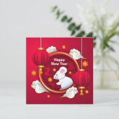 Happy New Year - Year of the Rat Kaart (Staand voorkant)