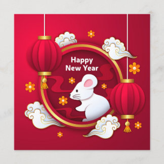 Happy New Year - Year of the Rat Kaart