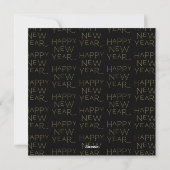 Happy New Year Yellow Text Modern Premium Business Feestdagenkaart (Achterkant)