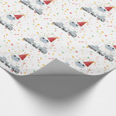 Happy New Year Yeti Cadeaupapier (Hoek)