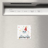Happy New Year Yeti Magneet (Insitu (Vaatwasser))