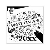 Happy New Year Zelfinktende Stempel (Design)