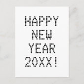 Happy New Year zwarte witte aangepaste tekst moder Briefkaart (Voorkant)