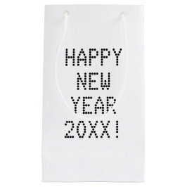 Happy New Year zwarte witte aangepaste tekst moder Klein Cadeauzakje