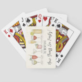 Happy New Years Cocktail Drink Waterverf Party Pokerkaarten (Achterkant)