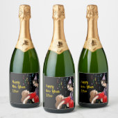 Happy New Year's Dancing Sparkling Wijnetiket (Flessen)