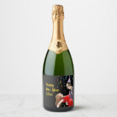 Happy New Year's Dancing Sparkling Wijnetiket (Voorkant)