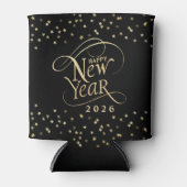 Happy New Years Eve Black Gold Blikjeskoeler (Voorkant)