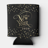 Happy New Years Eve Black Gold Blikjeskoeler (Achterkant)