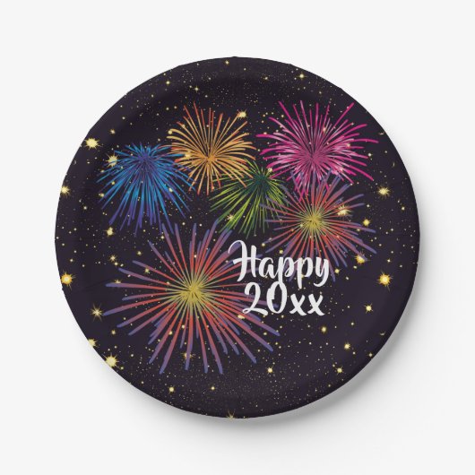 Happy New Year's Eve Party Borden Papieren Bordje (Voorkant)