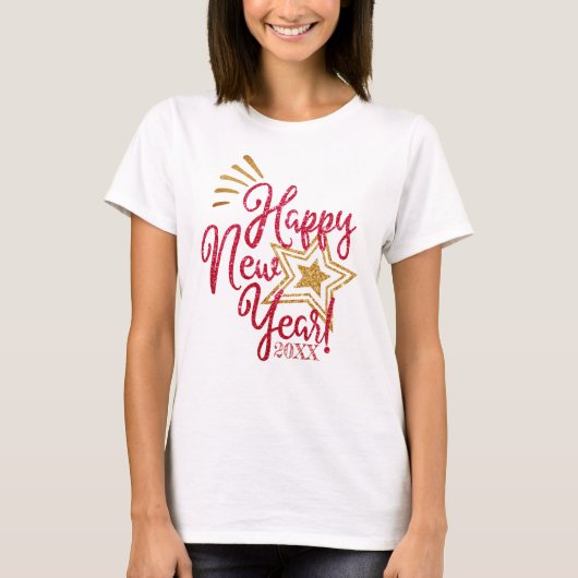 Happy New Years Eve Party Custom Year T-shirt (Voorkant)