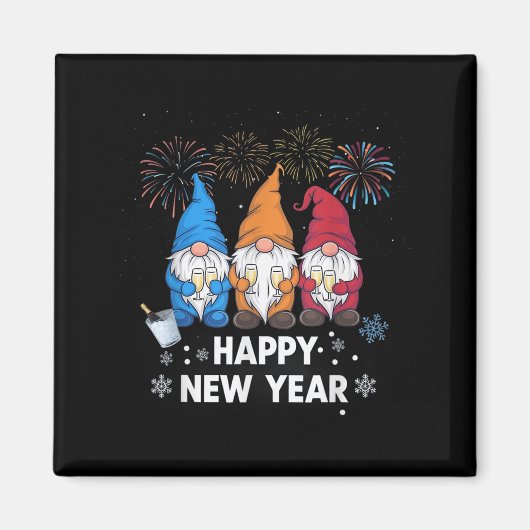 Happy New Years Eve Party Gnomes Matching Family O Magneet (Voorkant)