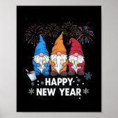 Happy New Years Eve Party Gnomes Matching Family O Poster (Voorkant)