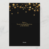 Happy New Years Eve Party Gold Stars Kaart (Achterkant)