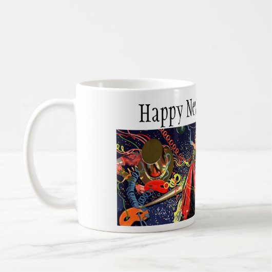  Happy New Years Eve Party met Confetti Koffiemok (Links)