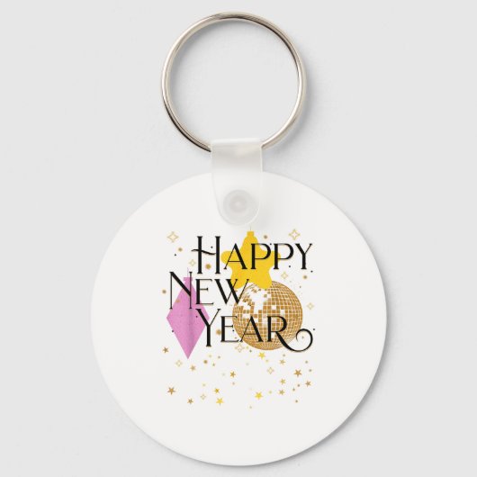 Happy New Years Eve Party Supplies 2026 Matching M Sleutelhanger (Voorkant)