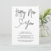 Happy New Year's Eve Party Uitnodiging (Staand voorkant)