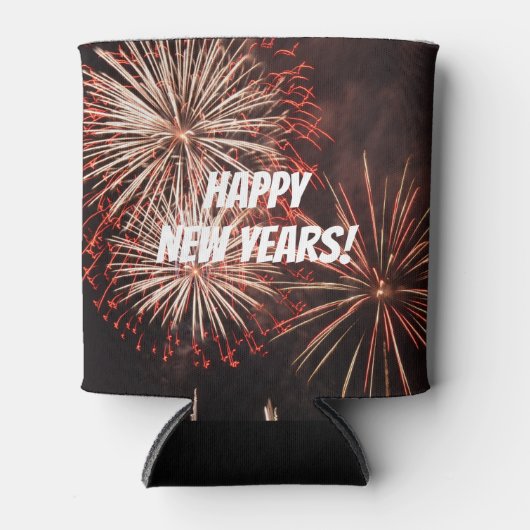 Happy New Years Fireworks Blikjeskoeler (Voorkant)