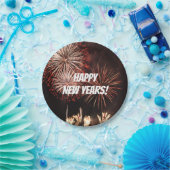 Happy New Years Fireworks Papieren Bordje (Feest)