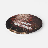 Happy New Years Fireworks Papieren Bordje (Gekanteld)