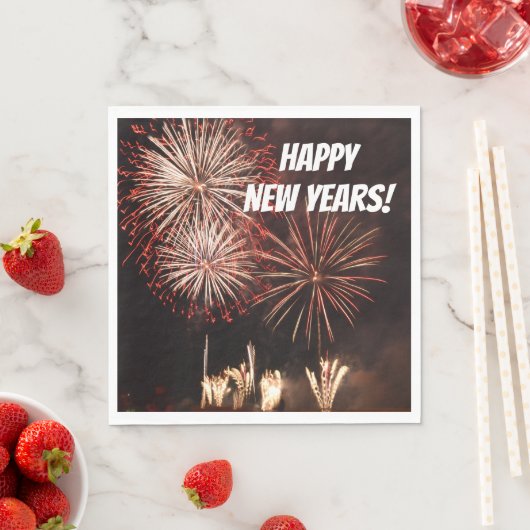 Happy New Years Fireworks Servetten (Insitu)