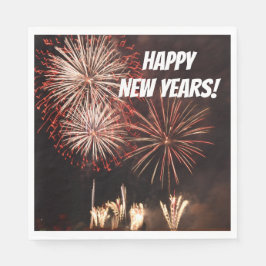 Happy New Years Fireworks Servetten