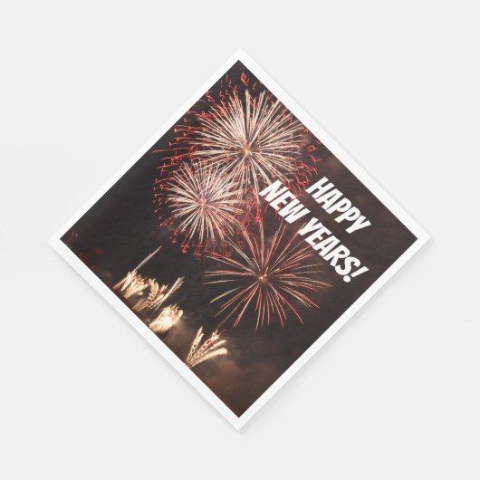 Happy New Years Fireworks Servetten (Hoek)