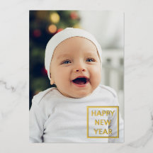 Happy New Years Foto Folie Vakantie Kaart