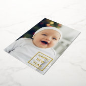 Happy New Years Foto Folie Vakantie Kaart (Gedraaid)