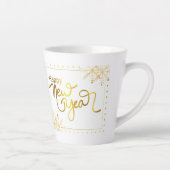 Happy New Year's Mok, 2023 Mok, Gold en White Mok (Rechts)