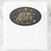 Happy New Years Oval Sticker (Tas)