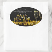 Happy New Years Oval Sticker (Tas)