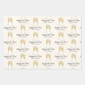 Happy New Years Party Champagne Waterverf Gold Inpakpapier Vel (Voorkant 3)