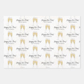 Happy New Years Party Champagne Waterverf Gold Inpakpapier Vel (Voorkant)