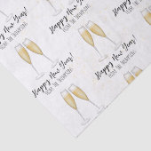Happy New Years Party Champagne Waterverf Gold Tissuepapier (Detail)