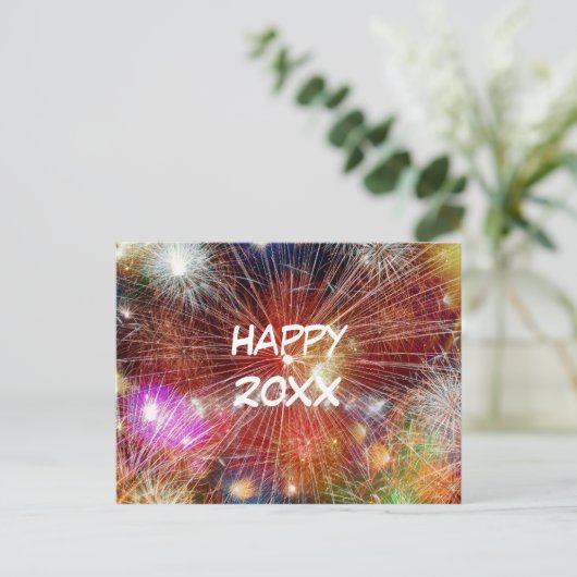 Happy New Years persoonlijk of zakelijk Briefkaart (Staand voorkant)