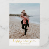 Happy New Years Photo Folie Wenskaart Folie Feestdagenkaart (Voorkant)