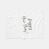 Happy New Years Simple Calligraphy Script  Fleece Deken (Voorkant (Horizontaal))