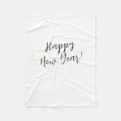 Happy New Years Simple Calligraphy Script  Fleece Deken (Voorkant)