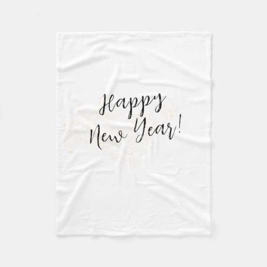 Happy New Years Simple Calligraphy Script  Fleece Deken (Voorkant)