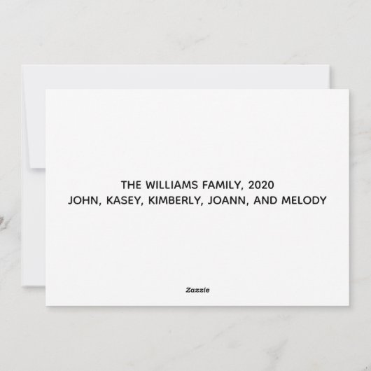 Happy New Years Simple White Typography Modern Feestdagenkaart (Achterkant)