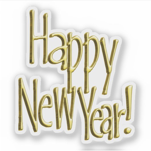 Happy New Years  Sticker (Voorkant)