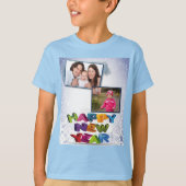 Happy New Year's Voeg je foto's Kinder toe T-shirt (Voorkant)
