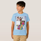 Happy New Year's Voeg je foto's Kinder toe T-shirt (Voorkant volledig)