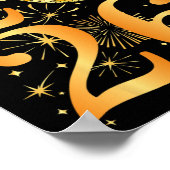 Happy New Years Vuurwerk 2026 Nieuwjaarsfeest Poster (Hoek)