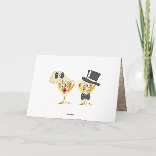 Happy New Years Wenskaart Feestdagen Kaart (Achterkant)