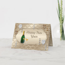 Happy New Years Wenskaart Feestdagen Kaart