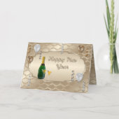 Happy New Years Wenskaart Feestdagen Kaart (Voorkant)