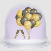 Happy New Years Wereldbol Sneeuwbol (Voorkant)