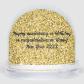 Happy New Years Wereldbol Sneeuwbol (Achterkant)